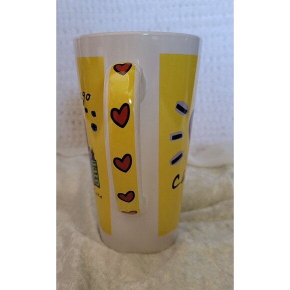 Chicago Luke-A-Tuke Coffee Tea Mug Hearts Skyline Tall 16 oz. Handled souvenir - Picture 3 of 5